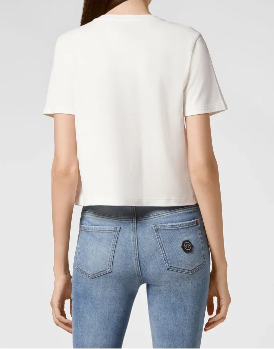 T-shirt Round Neck SS Crop Iconic Plein