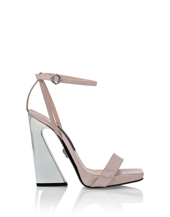 Leather Sandals High Heels