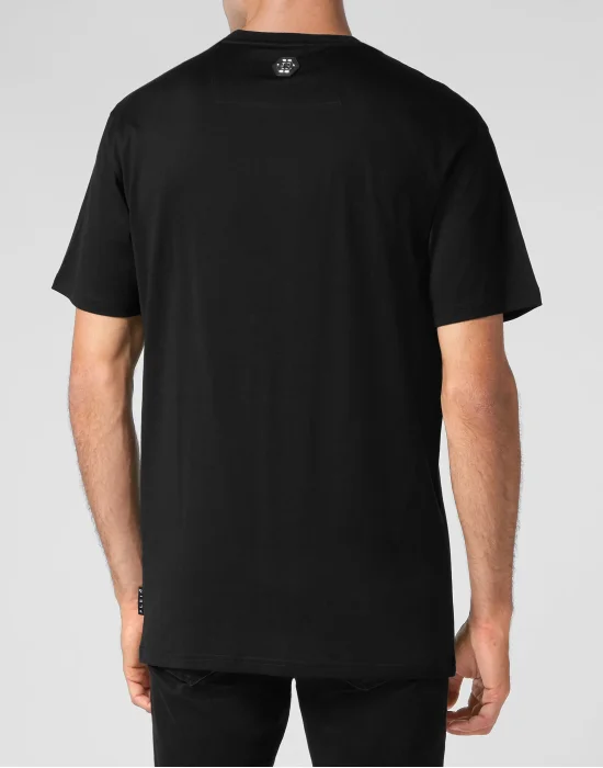 T-shirt Round Neck SS Gothic Plein with Crystals