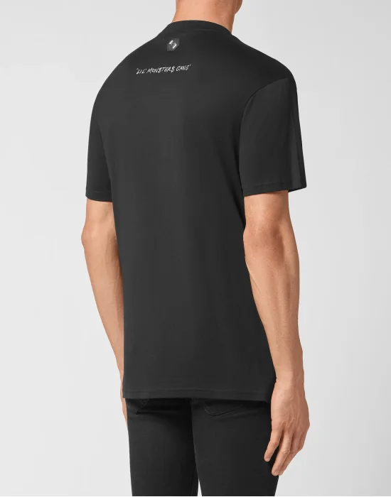 T-shirt Round Neck SS Monsters with Crystals