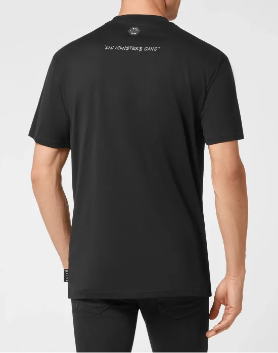 T-shirt Round Neck SS Monsters with Crystals
