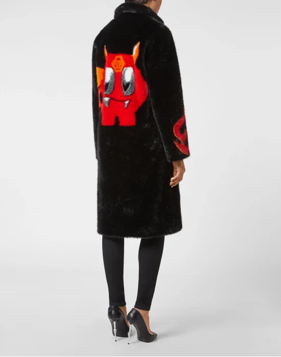 Eco fur Long Coat Monsters