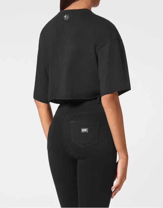Street Crop Top SS with Crystals