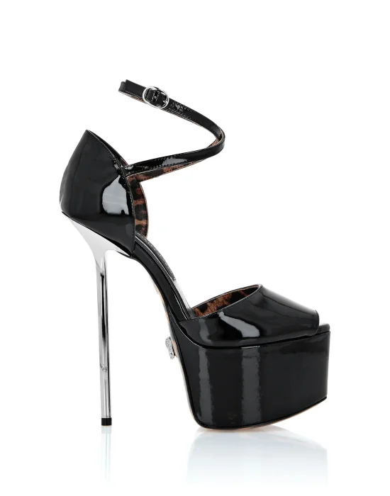 Patent Leather Platform Sandals