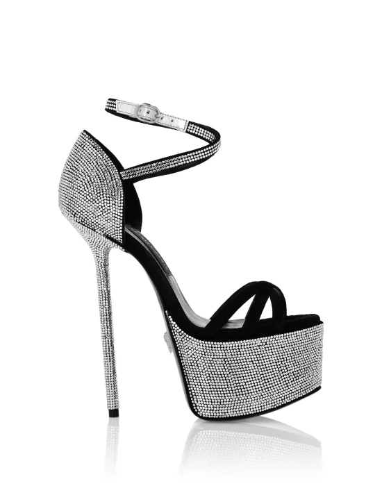 Crystal  Platform Sandals