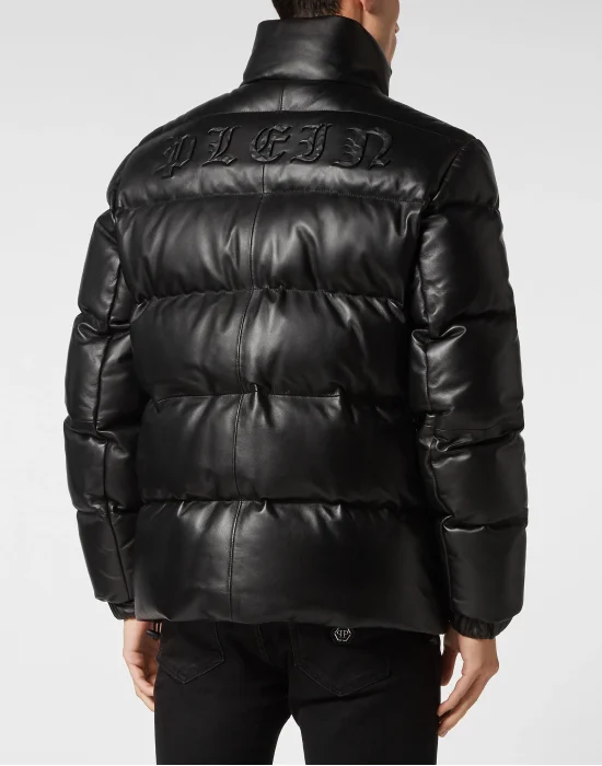Leather Puffer Jacket