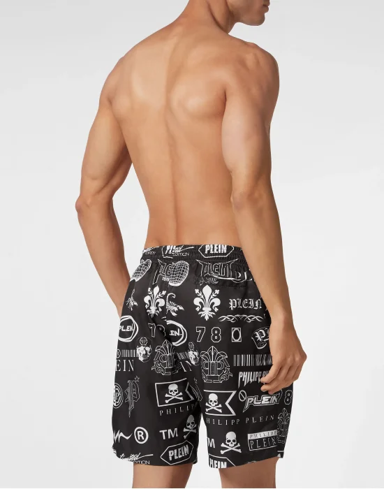 Long Swim-Trunks Logos