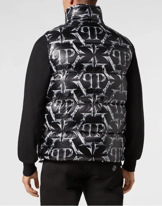 Nylon Puffer Vest Chrome