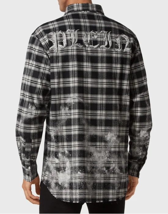 Oversized Shirt Sugar Daddy Cut LS Chrome