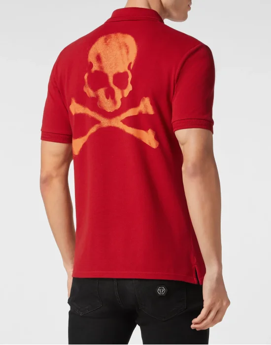 Slim Fit Jersey Polo Shirt Skull&Bones