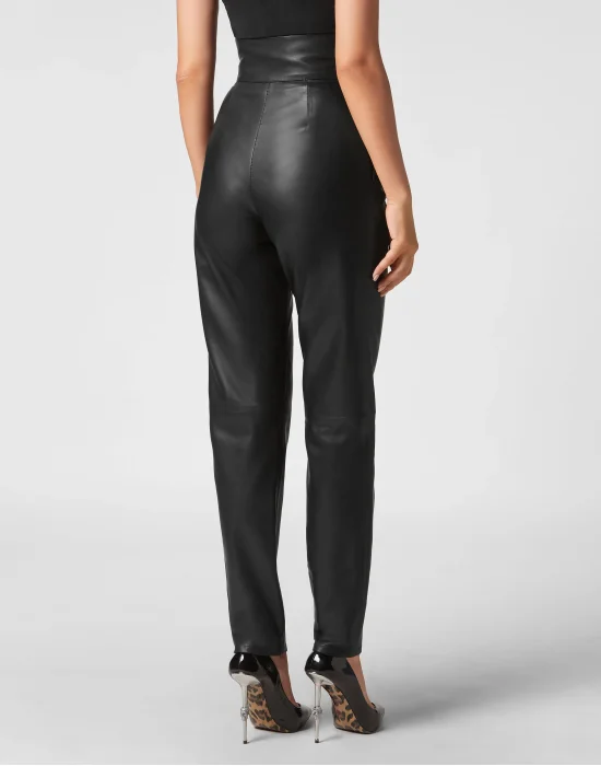 Leather Baggy Trousers