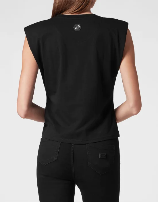 Padded Shoulder Tank Top Iconic Plein