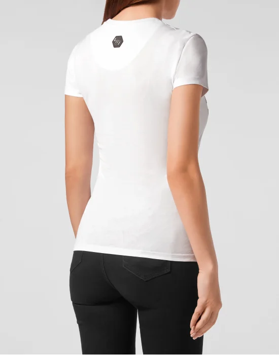 T-shirt Round Neck Sexy Pure Fit Hexagon