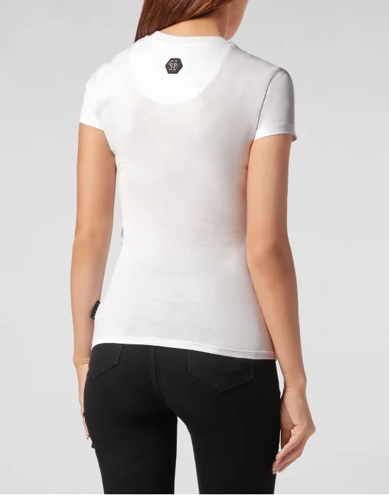 T-shirt Round Neck Sexy Pure Fit Flowers
