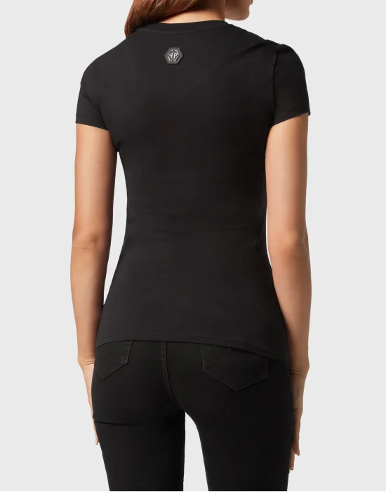 T-shirt Round Neck Sexy Pure Fit Flowers