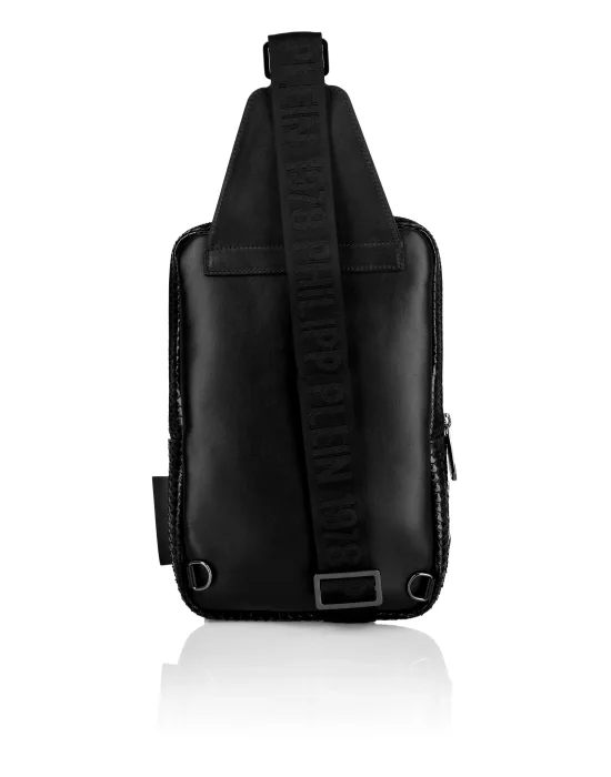 Python Leather Cross Body Hexagon