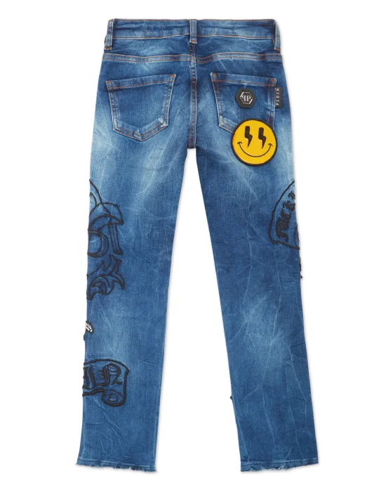 Denim Trousers Loose Fit Smile