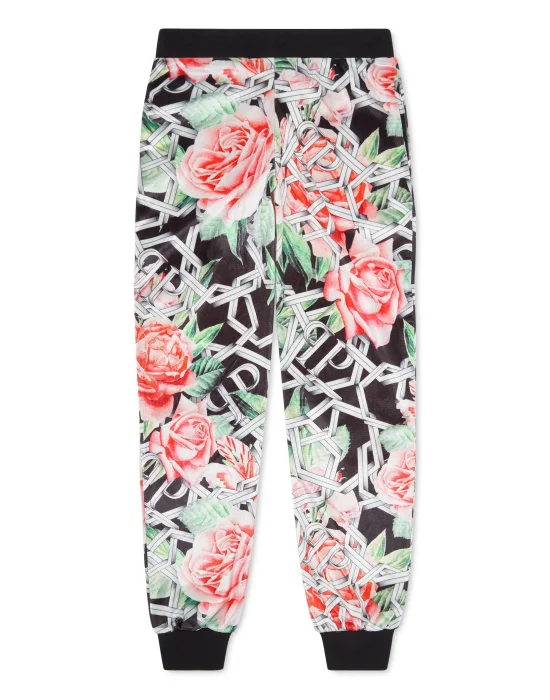 Chenille Jogging Trousers Roses