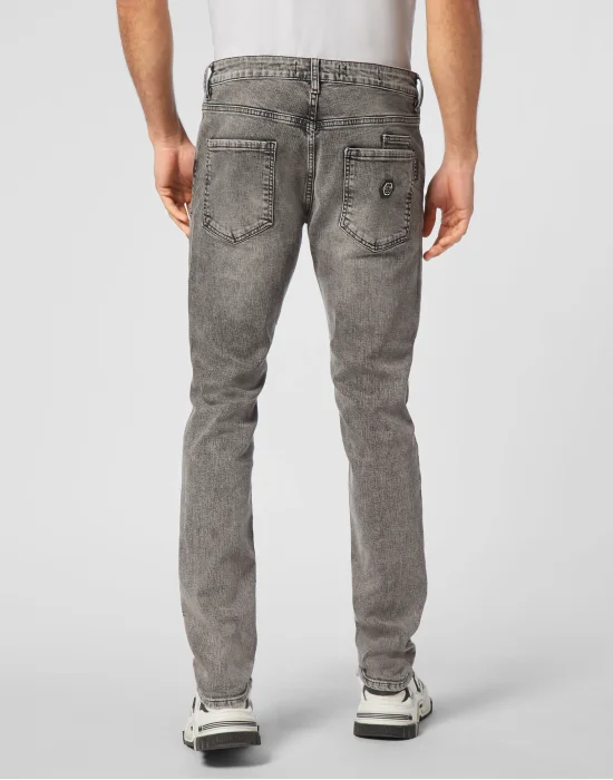 Denim Super Straight Cut Trousers