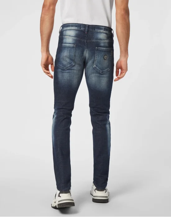 Denim Super Straight Cut Trousers