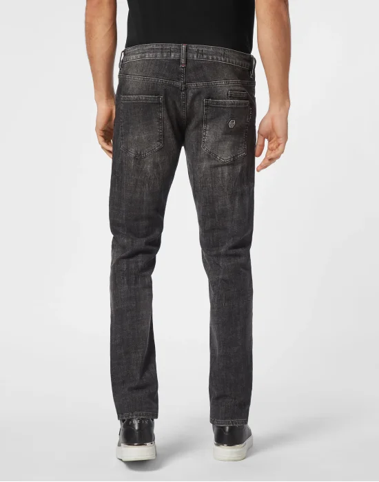 Denim Super Straight Cut Trousers