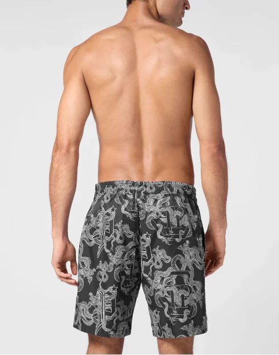 Short Swim Boxer Dragon Hexagon