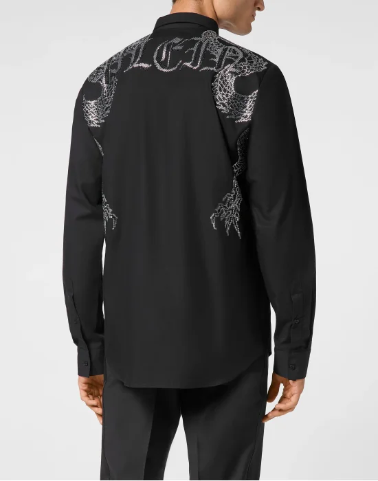 Shirt Sugar Daddy Cut Long-Sleeve Dragon