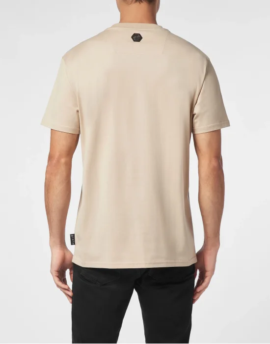 T-shirt Round Neck SS Strass Skull&Bones