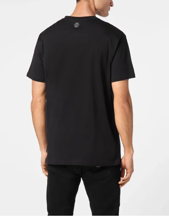T-shirt V-Neck SS With Patch Strass Skull&Bones