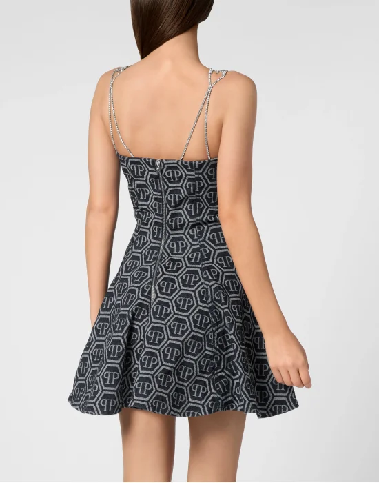 Denim Mini Dress Monogram
