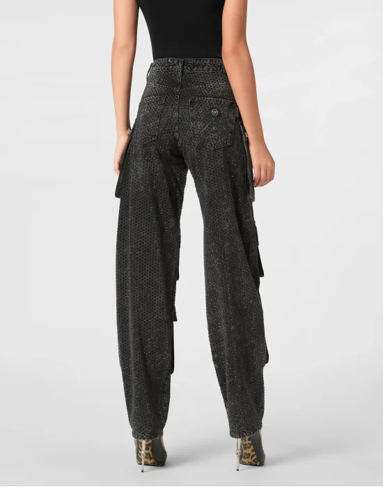 Denim Cargo Trousers Srtass