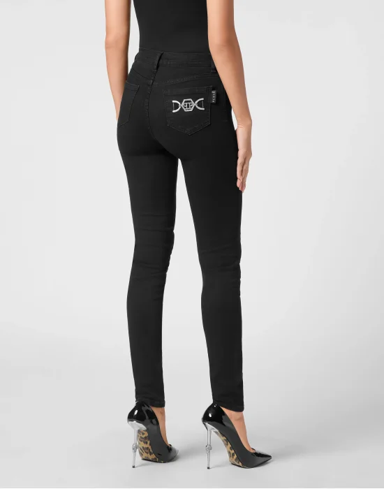 Denim High Waist Jegging Trousers Hexagon