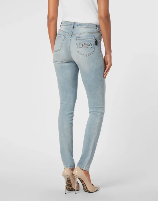 Denim High Waist Jegging Trousers Hexagon