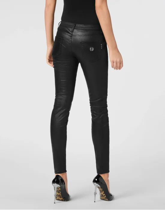 Coated Denim Jeggins