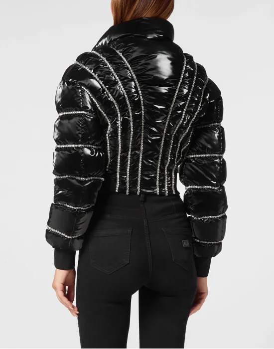Multicutted Down Jacket Strass