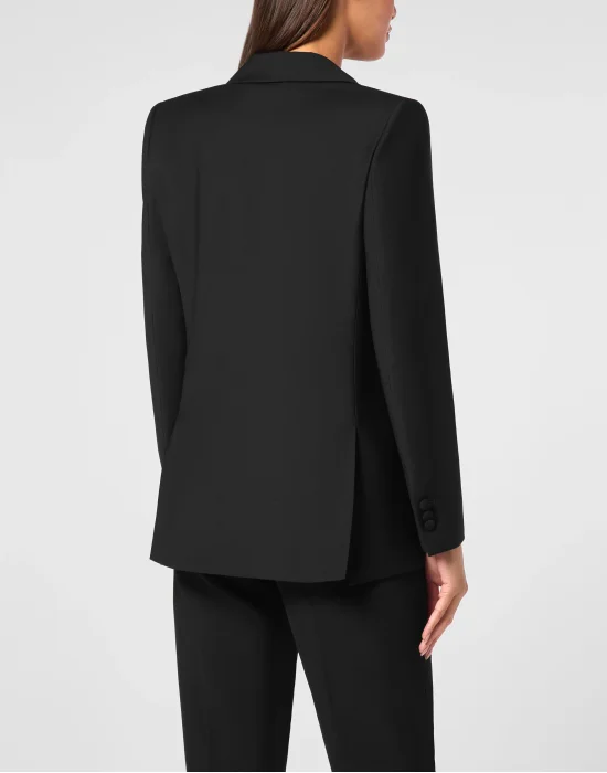 Wool Boxy Blazer Strass Monogram