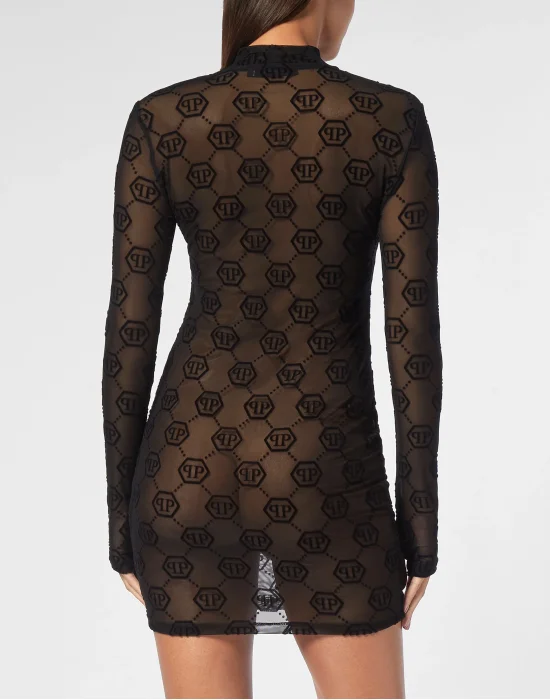 Tulle Mini Dress Monogram