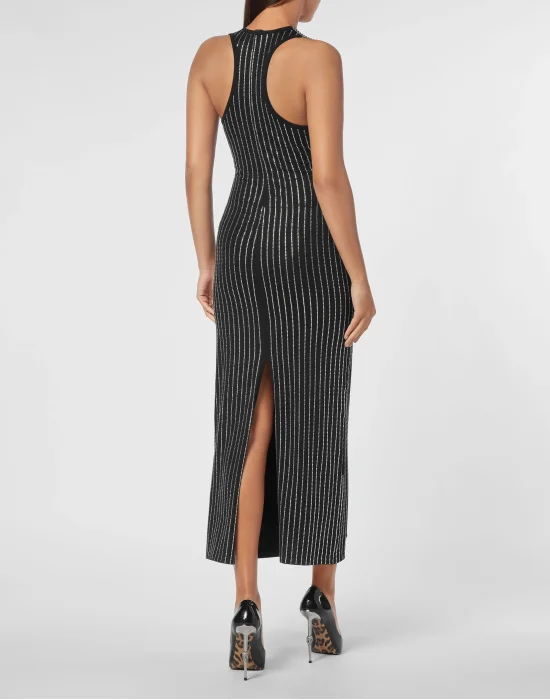 Strass T-shirt Long Dress Monogram