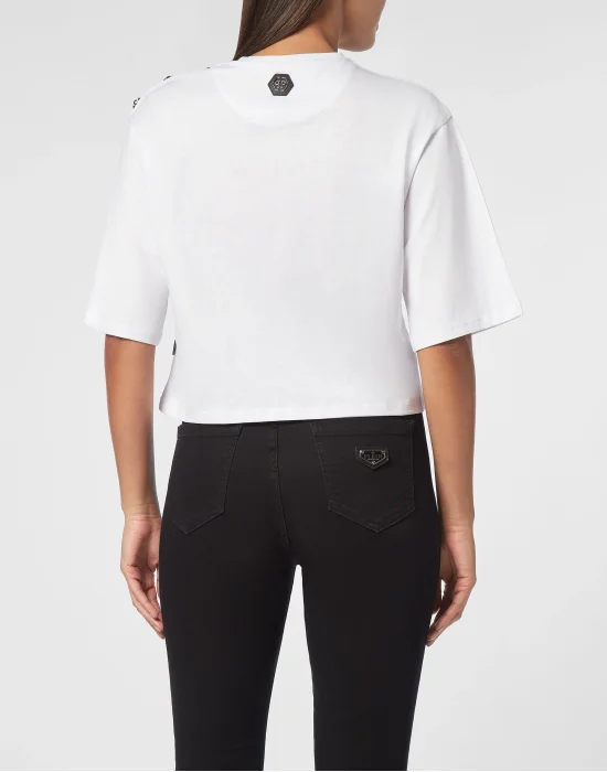 Oversize Cropped T-shirt Round Neck SS