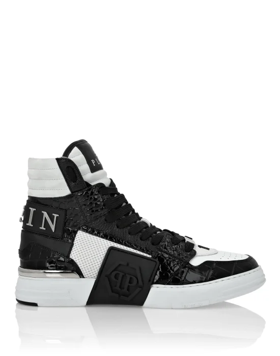 Hi-Top Crocco Printed Sneakers Phantom Kick$