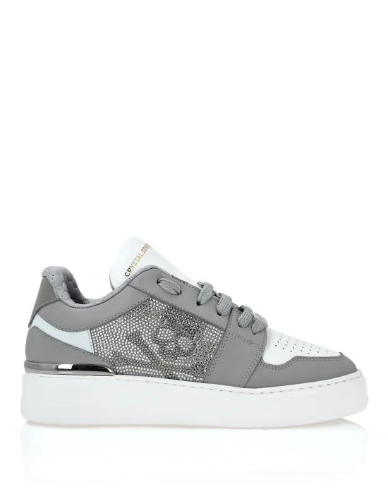 Lo-Top Crystal Leather Sneakers Skull&Bones