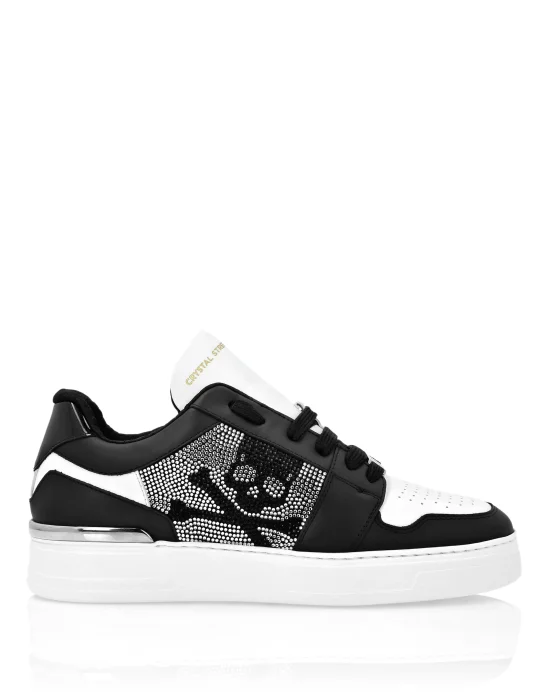 Lo-Top Crystal Leather Sneakers Skull&Bones