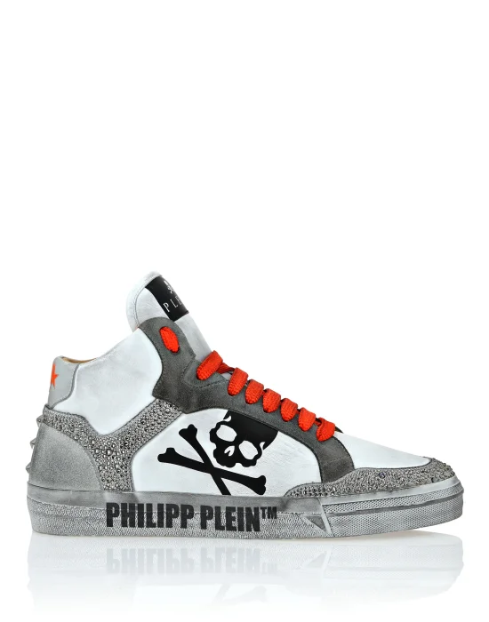Nappa Leather Hi-Top Sneakers Strass Retrokickz TM