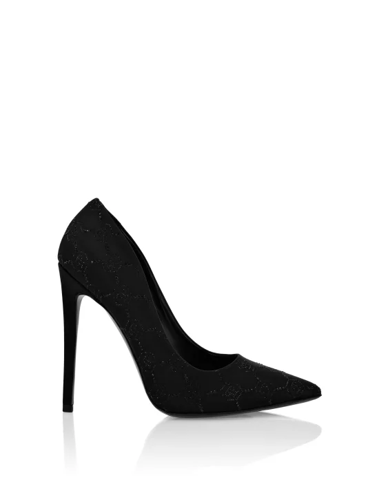 Satin Decollete Hi-Heels Strass Monogram