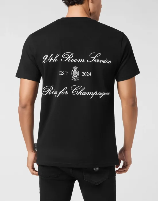 Embroidered Round Neck T-Shirt Plein Hotel