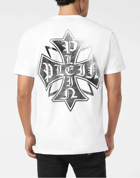 Washed Round Neck T-Shirt Destroyed Crest