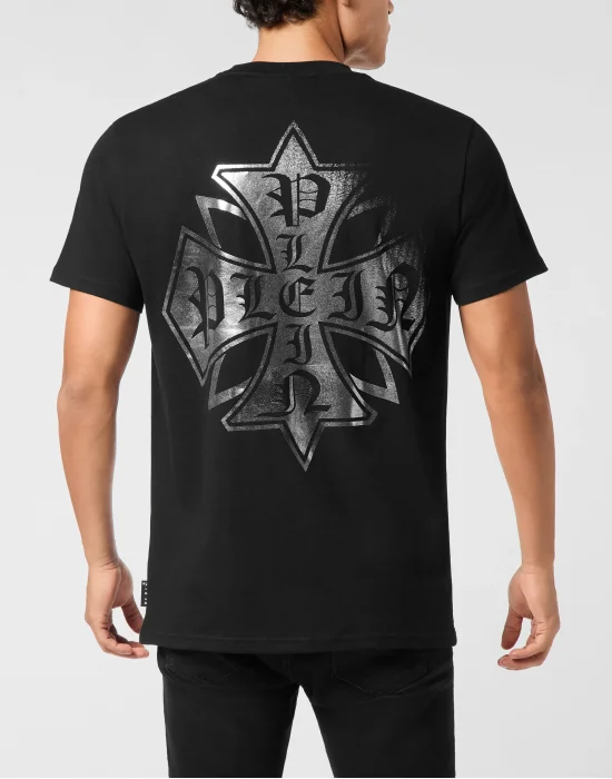 Washed Round Neck T-Shirt Destroyed Crest