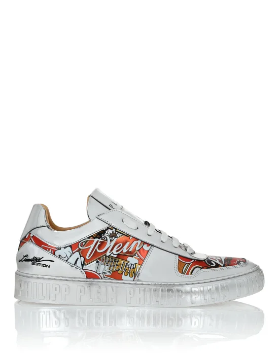 Mirror Leather Low Top Sneakers Golden Eagle