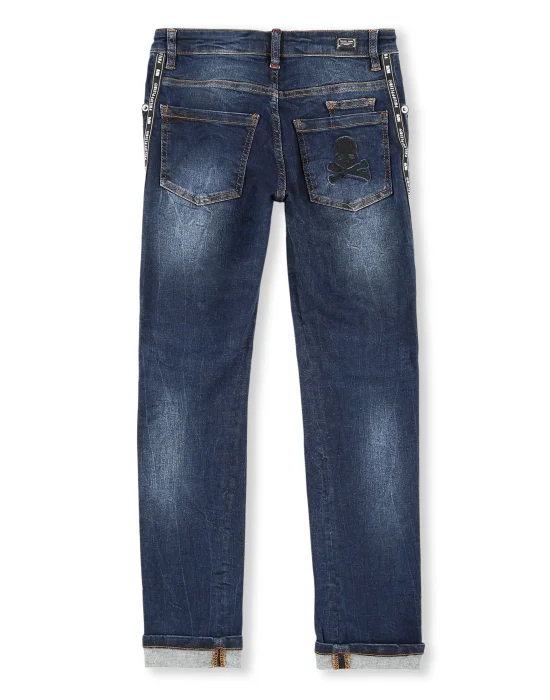 Denim Trousers Skull