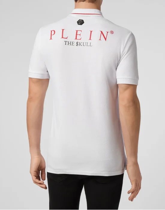 Slim Fit Polo shirt SS Outline Skull